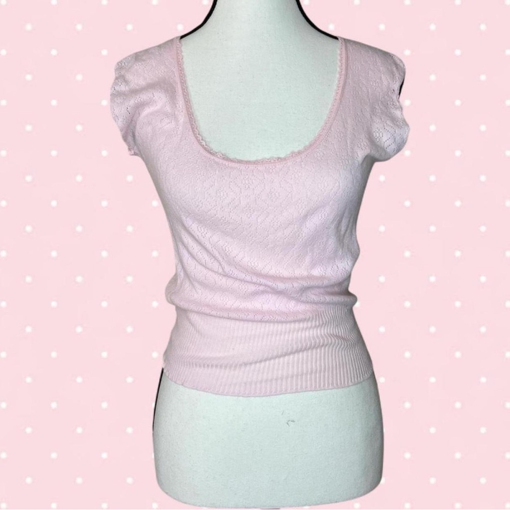 Light Pink Scoop Neck Blouse Tank Top